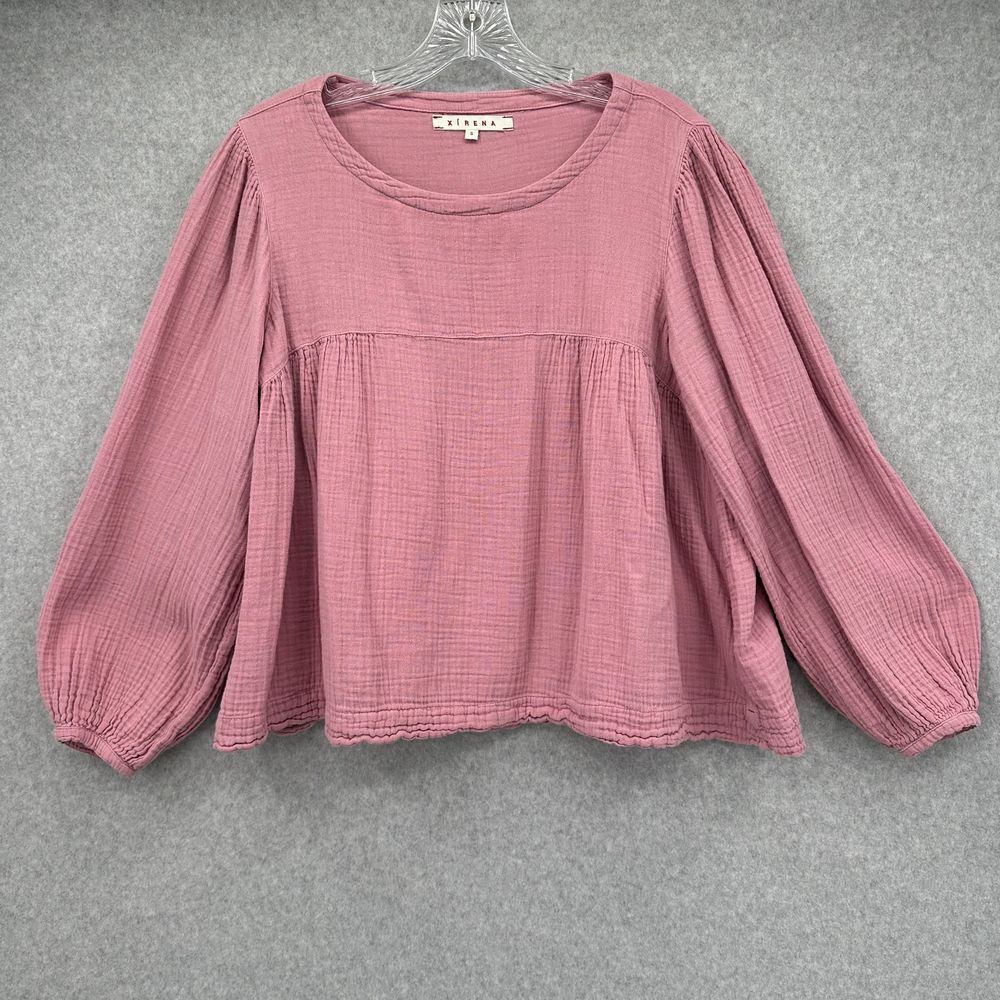 Xirena Jodi Top Boho Peasant Cottage Gauzey Cotton Wild Rose Size Small